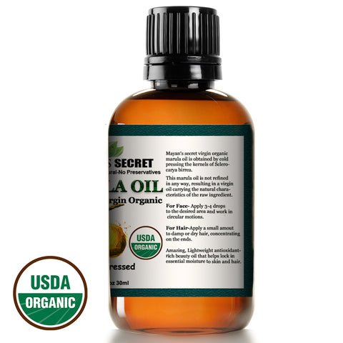 Marula Oil USDA Certified Organic, Virgin, cold pressing, Unrefined Luxury Oil for Face, Body, Lips, Hair, Nails, Shampoo, Conditioner, Lotion, Face Serum
