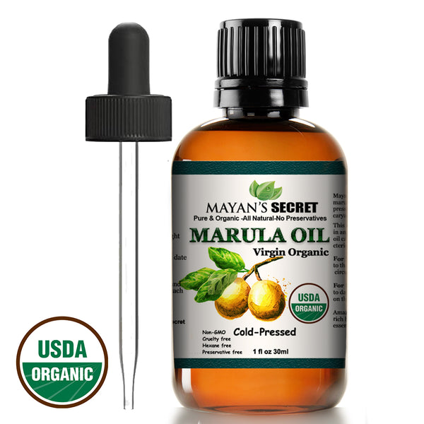 Marula Oil USDA Certified Organic, Virgin, cold pressing, Unrefined Luxury Oil for Face, Body, Lips, Hair, Nails, Shampoo, Conditioner, Lotion, Face Serum