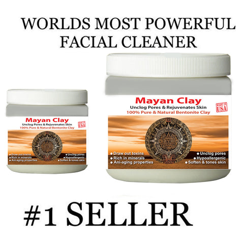 2 packs Mayan Secret - Indian Healing Clay - Deep Pore Cleansing Facial & Healing Body Mask | The Original 100% Natural Calcium Bentonite Clay (1 pound)