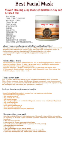 2 packs Mayan Secret - Indian Healing Clay - Deep Pore Cleansing Facial & Healing Body Mask | The Original 100% Natural Calcium Bentonite Clay (1 pound)