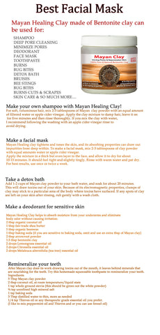 Mayan Secret - Indian Healing Clay - Deep Pore Cleansing Facial & Healing Body Mask | The Original 100% Natural Calcium Bentonite Clay (1 pound)