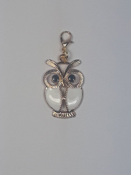 Owl Clip on Pendant Charm for Bracelet or Necklace