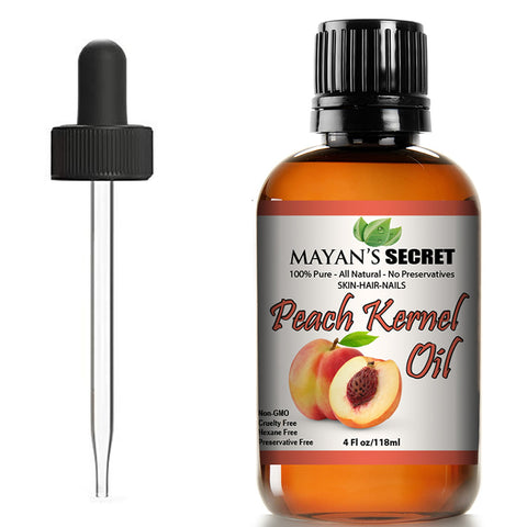Peach Kernel Oil for Skin Elasticity,Firming, Hair, Massage and Nail Care. 4 Fl. oz