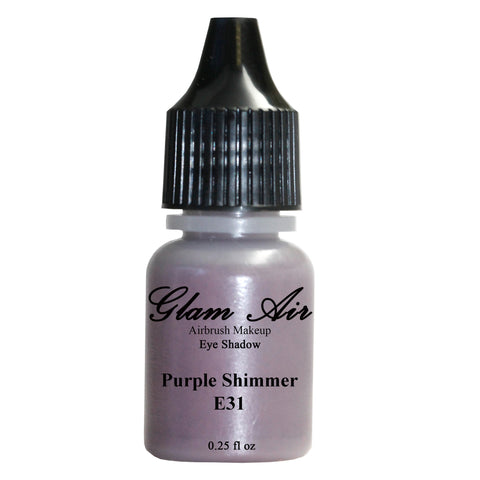 Set of Five (5) Shades of Glam Air Airbrush Eye Shadow Makeup E25 Cherry Blossom Pink, E27 Shimmer Mauve, E28 Light Magenta, E29 Peachy Shimmer, and E31 Purple Shimmer Water-based Formula Last All Day (For All Skin Types) 0.25oz Bottles - Sexy Sparkles Fashion Jewelry - 6