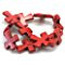 Sexy Sparkles 1 Strand, Turquoise Red Cross Spacer Loose Beads 3.7cmx3.1cm (1 4/8''x1 2/8''...
