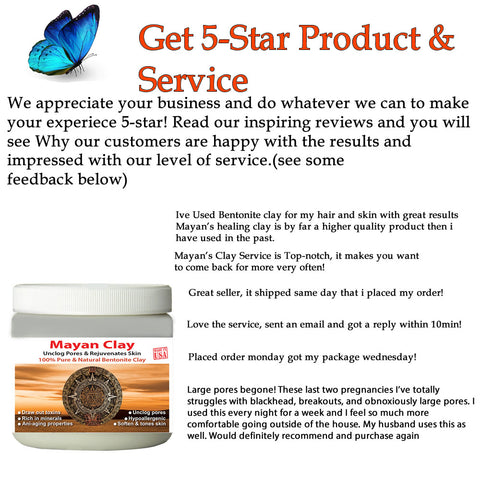 Sexy Sparkles Mayan Secret - Indian Healing Clay - Deep Pore Cleansing Facial & Healing Body Mask | The Original 100% Natural Calcium Bentonite Clay (4 oz (Travel size))