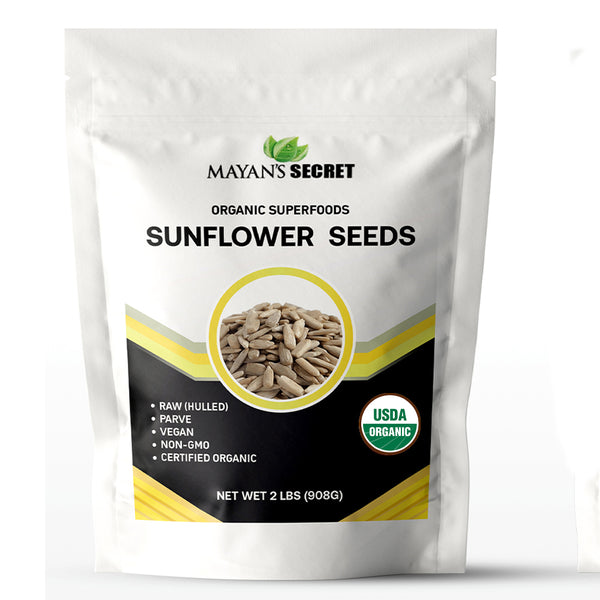 Mayan's Secret Superfoods Certified Organic Hulled Sunflower Seeds, 2 Pounds